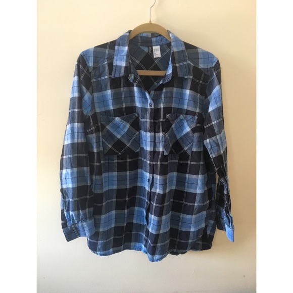 H&M Tops - Blue Flannel